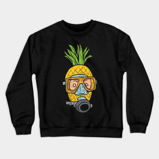 Funny Pineapple Lover Scuba Diver Crewneck Sweatshirt